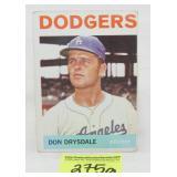 Vintage Don Drysdale Card