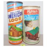 Vintage Lincoln Logs & American Sqaure Logs