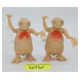 Pair of LJN 1982 Wind Up ET Figurines