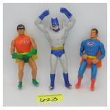 Lot of (3) Plastic Comic Hero Figurines
