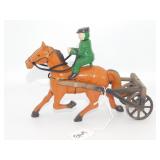 Cast Iron Tractor & Figurine