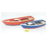 Pair of Decorative Wooden Boats