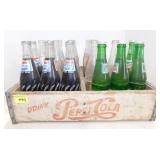 Vintage Pepsi-Cola Crate w/ Bottles