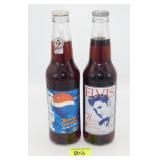 Pair of Elvis Glass Pepsi Bottles
