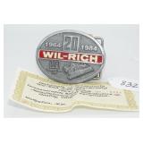 Wil-Rich 20th Anniversary Belt Buckle