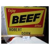 METAL BEEF SIGN