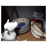 LARGE AND SMALL COW CREAMERS/DISHES