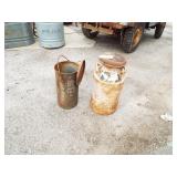 VINTAGE SHOT GUN PAIL /MILK CAN
