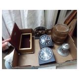 OLDER CLOCKS /BANK/STORAGE BOX