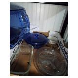 DIVIDER DISH/COBALT BLUE LIDED DISH/CAKE PAN