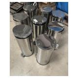7 United Receptacle Trash Bins