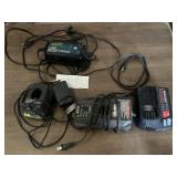 One 3 Amp Battery Charger with assorted Power