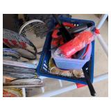 Racket storage cart