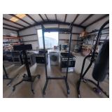 Mobile workout gear rack