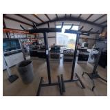 Mobile workout gear rack