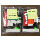 2 Kwikset Door Knobs Hall And Closet, Bed And Bath