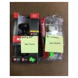 2 Door Knobs, One Missing Hardware One Missing