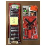 Husky 1/2 Inch Drive Sockets, 90 Angle Clamp