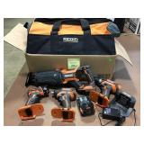 Ridgid 18 Volt Light, Driver, Drill, Saw, Battery