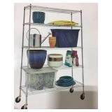 Hdx 5 Shelf Storage Unit With Casters 48x18x72