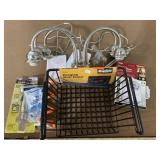 Light Fixture, Hanging Shelf Basket, Digital Timer