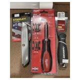 Stanley Knife, Milwaukee Screwdriver Set, Putty