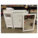 Vanity Cabinet 23x18 Inches, Sink Drain And