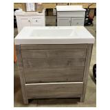 Vanity Cabinet 30x19x34 Inches With Sink Chipped