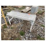 Aluminum painters scaffold, bent, tag 322