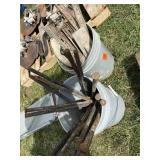 Buckets of steaks and masonry tools, tag 404