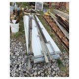 Metal garage door and frame, tag 384