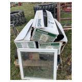 Assorted roofing supplies and window, tag 381
