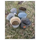 Galvanized buckets, tag 385