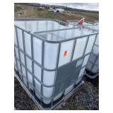 Plastic tote and contents including milk crates