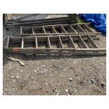 Wood step ladder with repair, tag 431