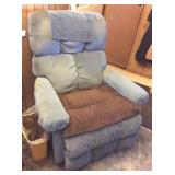 2 Blue Recliners With Wear And Stains