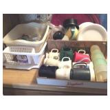 Cups, Mugs, Plastic Ware, Dish Dry Rack