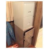 Two 2-drawer File Cabinets