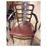 Ladder Back Arm Chair With Wear