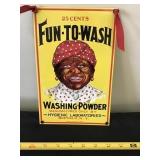 Fun-to-wash Porcelain Sign, 10x7 , New , Andy