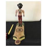 Black Americana Wood Dancing Minstrel, 14x5x18