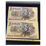 Banjo Tobacco Paper Labels, One With Velcro Stuck
