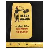 Black Maria Chewing Tobacco Notebook, No Writing