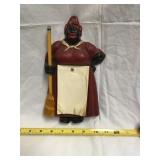 Cast Iron Mammy Notepad Holder 10in