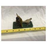 Black Americana Cast Lead Figure With Goose Paint