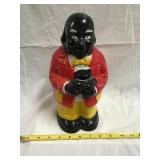 Black Americana Ceramic Cookie Jar, Some Paint