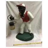 Cement Lawn Jockey 26x18x10, Hand Appears