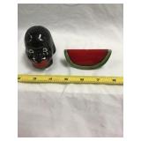 Black Americana Ceramic Shakers No Stoppers