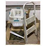 Clothes Baskets, Step Stool, Garment Hangers,
