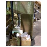 Peg Board, Mirror, Bags, Cardboard Boxes